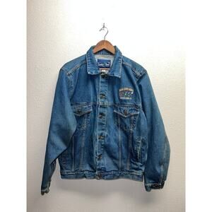 Vintage Cripple Creek Colorado Denim Jacket Triple Crown Casino VTG 90s Medium